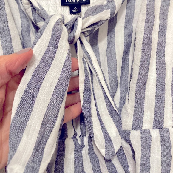 Torrid Stripped Midi Peplum Tank Top - Picture 6 of 12